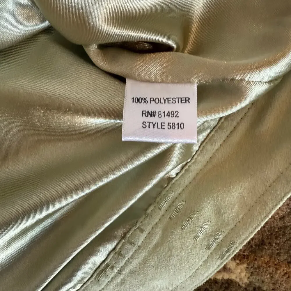 Christopher & Banks Jacket XL Lime Green Faux Suede Patchwork Stitching Lined